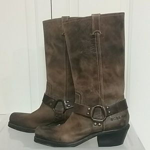 BCBGirls Boots Square Toe Leather Western Sz 10B